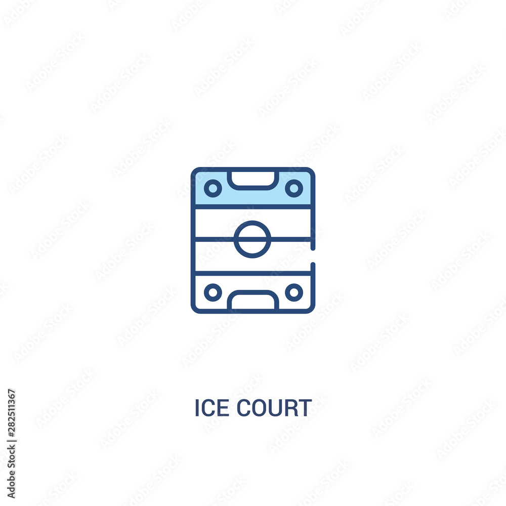 ice court concept 2 colored icon. simple line element illustration. outline blue ice court symbol. can be used for web and mobile ui/ux. ice court concept 2 colored icon. simple line element illustration. outline blue ice court symbol. can be used for web and mobile ui/ux.