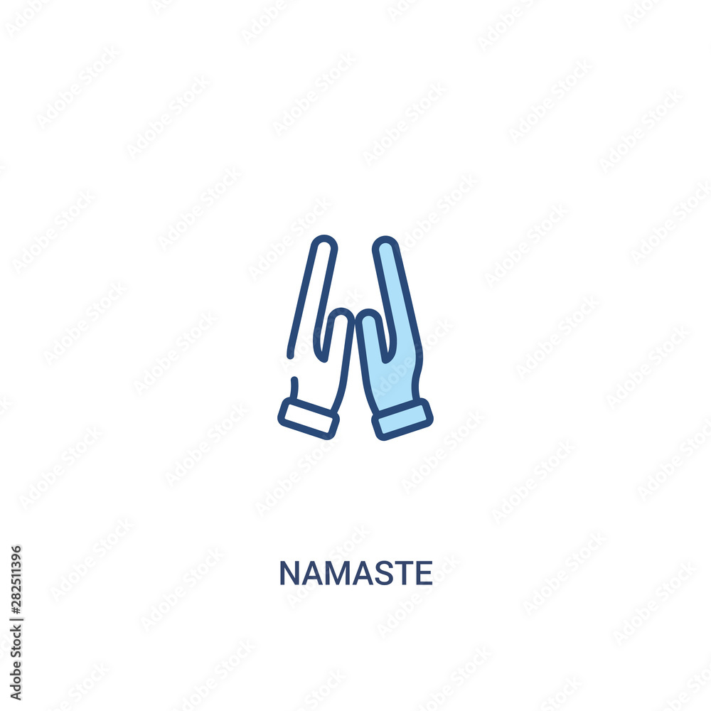 namaste concept 2 colored icon. simple line element illustration. outline blue namaste symbol. can be used for web and mobile ui/ux. namaste concept 2 colored icon. simple line element illustration. outline blue namaste symbol. can be used for web and mobile ui/ux.