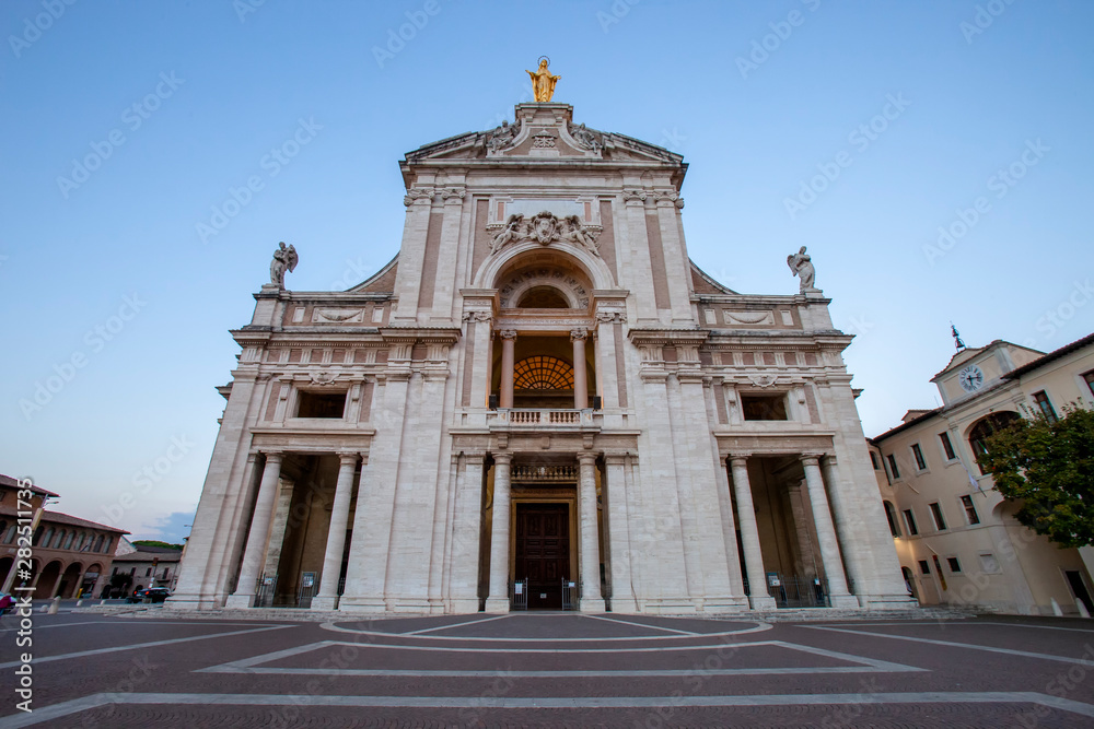 The beautiful facade of the basilica