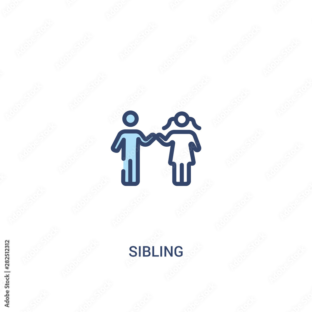sibling concept 2 colored icon. simple line element illustration. outline blue sibling symbol. can be used for web and mobile ui/ux. sibling concept 2 colored icon. simple line element illustration. outline blue sibling symbol. can be used for web and mobile ui/ux.