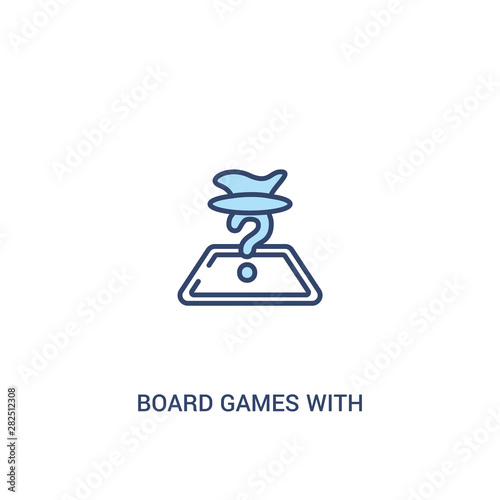 board games with roles concept 2 colored icon. simple line element illustration. outline blue board games with roles symbol. can be used for web and mobile ui/ux. © zaurrahimov