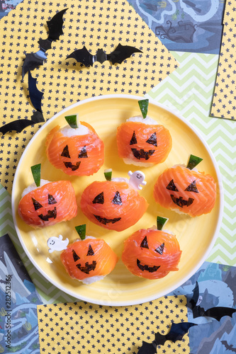 Funny Halloween Sushi Pumpkins Jack o Lantern