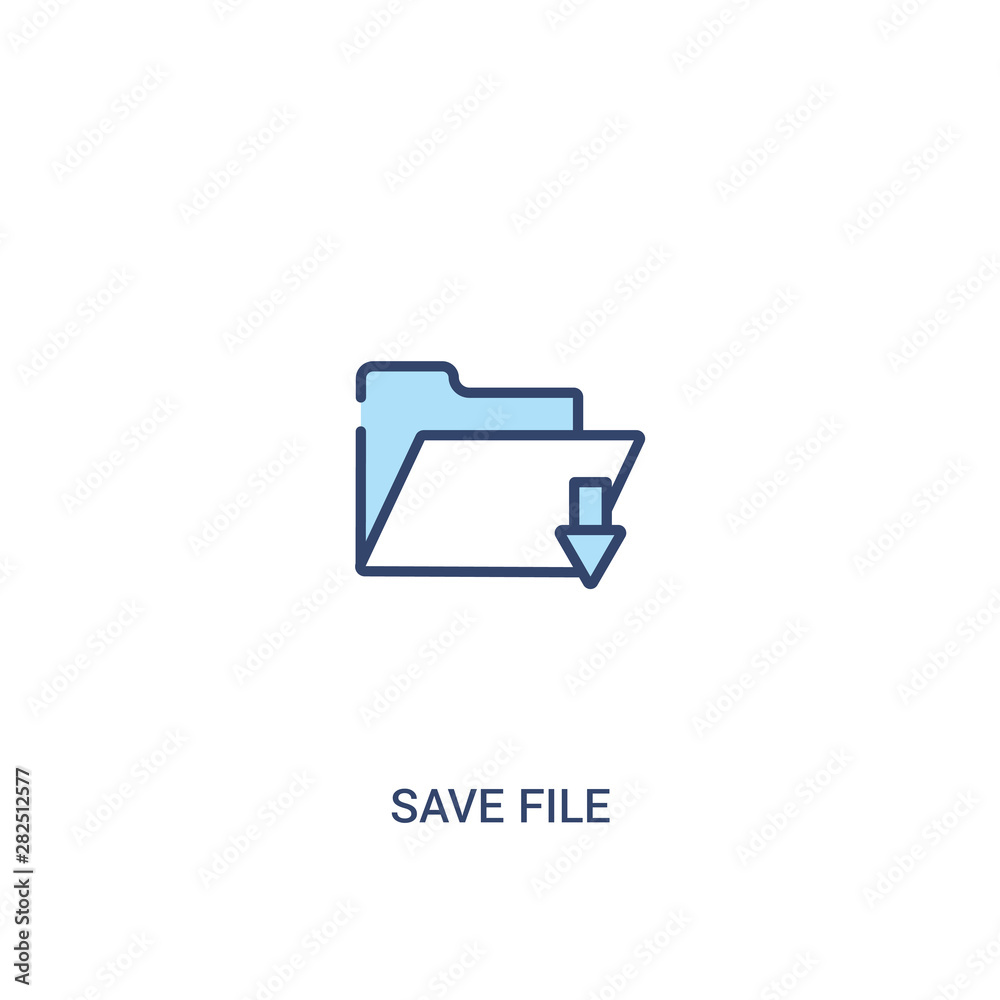 save file concept 2 colored icon. simple line element illustration. outline blue save file symbol. can be used for web and mobile ui/ux. save file concept 2 colored icon. simple line element illustration. outline blue save file symbol. can be used for web and mobile ui/ux.