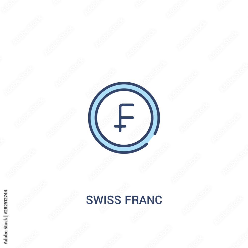 swiss franc concept 2 colored icon. simple line element illustration. outline blue swiss franc symbol. can be used for web and mobile ui/ux. swiss franc concept 2 colored icon. simple line element illustration. outline blue swiss franc symbol. can be used for web and mobile ui/ux.