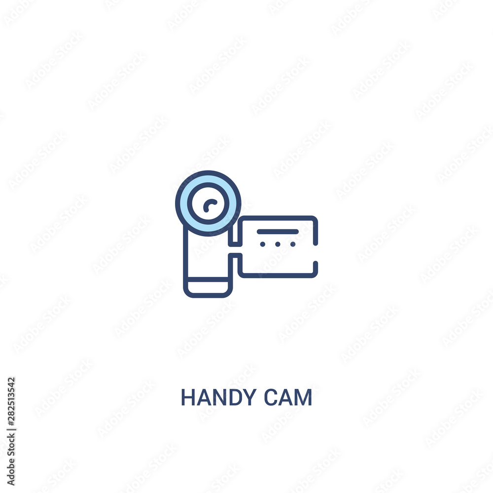 handy cam concept 2 colored icon. simple line element illustration. outline blue handy cam symbol. can be used for web and mobile ui/ux. handy cam concept 2 colored icon. simple line element illustration. outline blue handy cam symbol. can be used for web and mobile ui/ux.