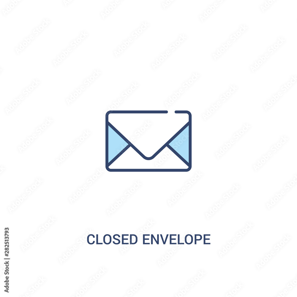 closed envelope concept 2 colored icon. simple line element illustration. outline blue closed envelope symbol. can be used for web and mobile ui/ux. closed envelope concept 2 colored icon. simple line element illustration. outline blue closed envelope symbol. can be used for web and mobile ui/ux.