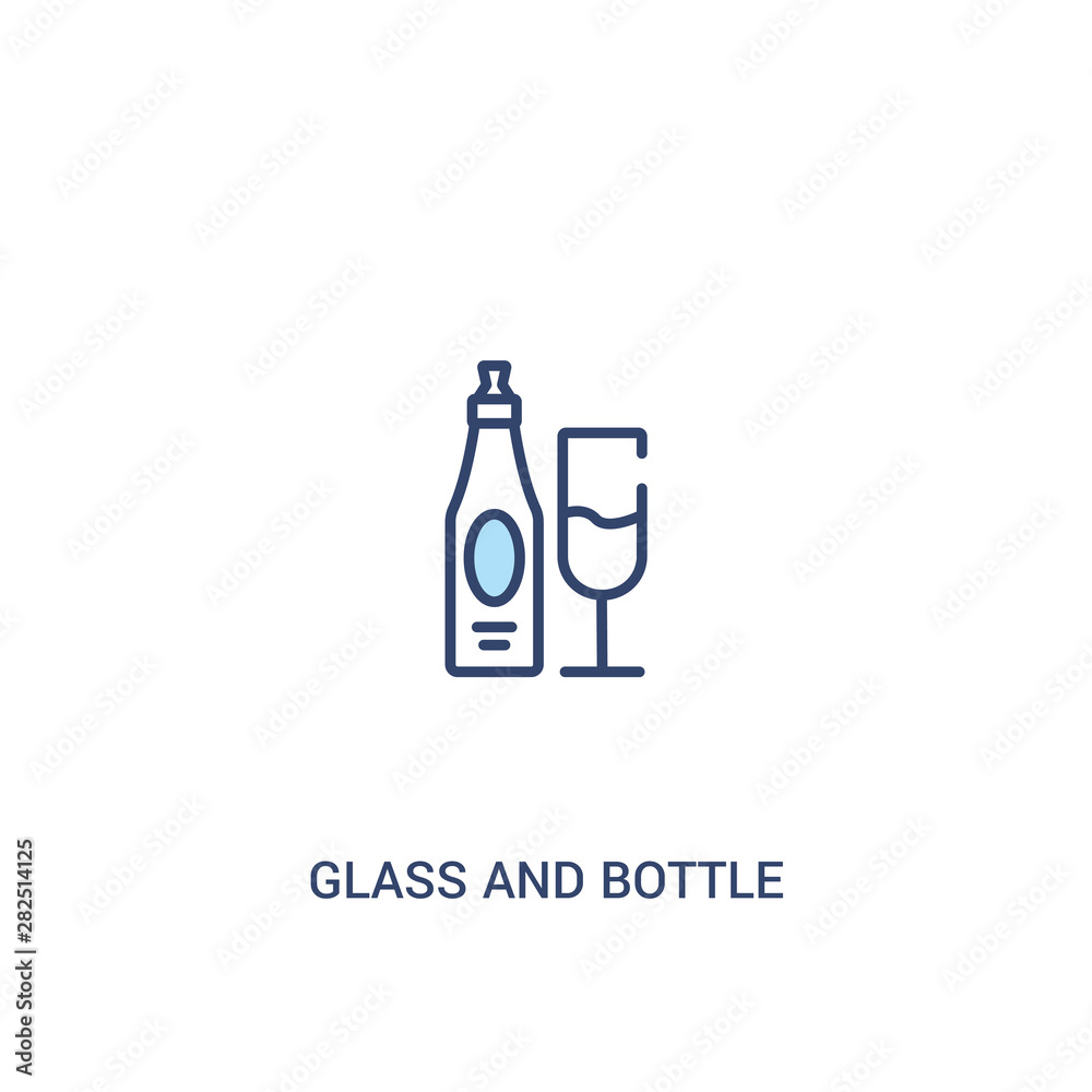 glass and bottle of wine concept 2 colored icon. simple line element illustration. outline blue glass and bottle of wine symbol. can be used for web and mobile ui/ux. glass and bottle of wine concept 2 colored icon. simple line element illustration. outline blue glass and bottle of wine symbol. can be used for web and mobile ui/ux.