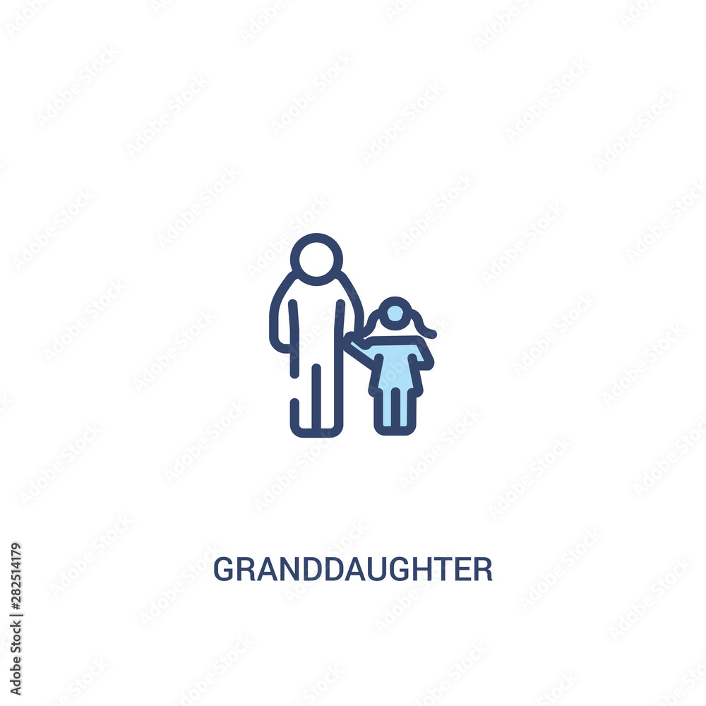 granddaughter concept 2 colored icon. simple line element illustration. outline blue granddaughter symbol. can be used for web and mobile ui/ux. granddaughter concept 2 colored icon. simple line element illustration. outline blue granddaughter symbol. can be used for web and mobile ui/ux.