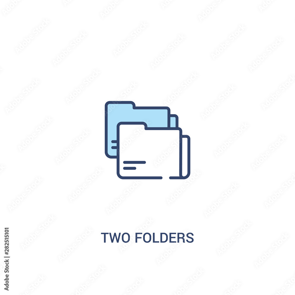 two folders concept 2 colored icon. simple line element illustration. outline blue two folders symbol. can be used for web and mobile ui/ux. two folders concept 2 colored icon. simple line element illustration. outline blue two folders symbol. can be used for web and mobile ui/ux.
