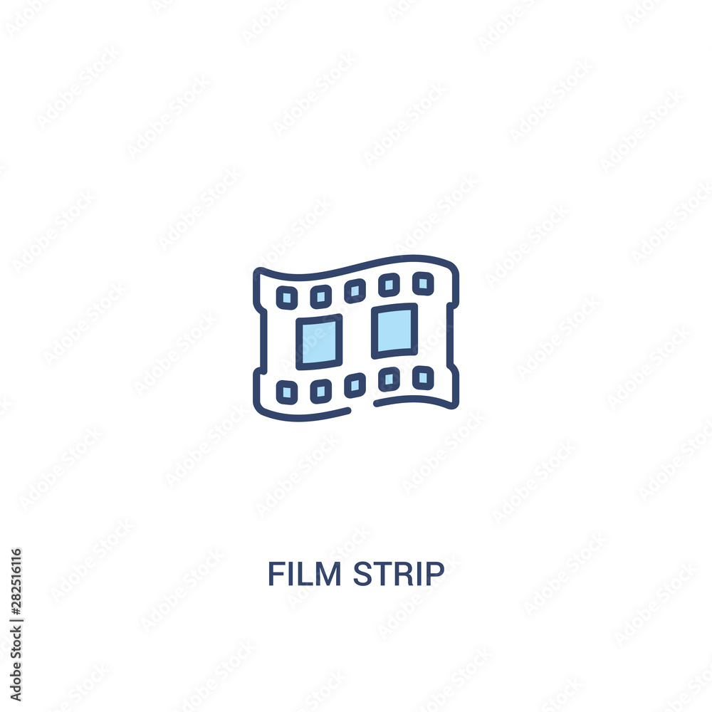 film strip concept 2 colored icon. simple line element illustration. outline blue film strip symbol. can be used for web and mobile ui/ux. film strip concept 2 colored icon. simple line element illustration. outline blue film strip symbol. can be used for web and mobile ui/ux.