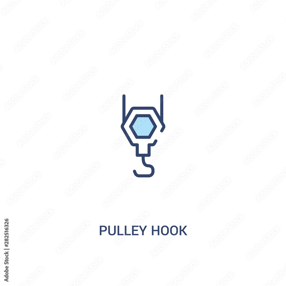 pulley hook concept 2 colored icon. simple line element illustration. outline blue pulley hook symbol. can be used for web and mobile ui/ux. pulley hook concept 2 colored icon. simple line element illustration. outline blue pulley hook symbol. can be used for web and mobile ui/ux.