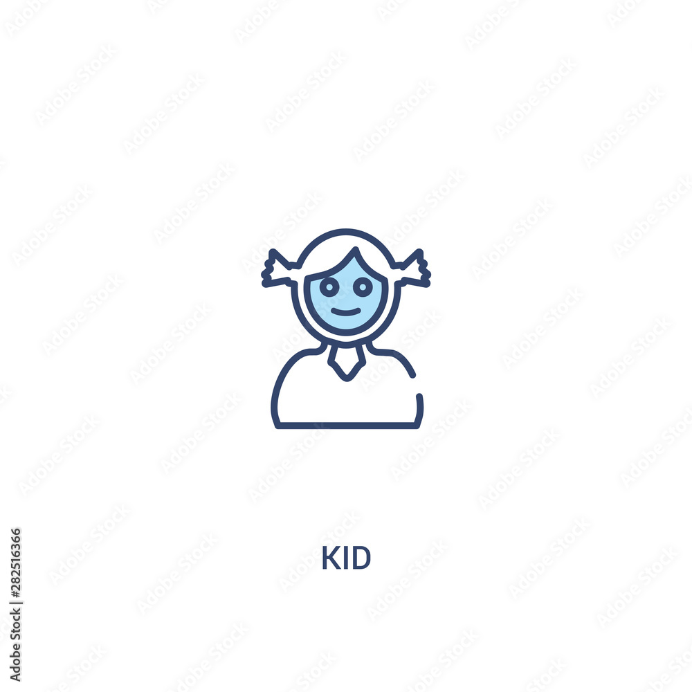 kid concept 2 colored icon. simple line element illustration. outline blue kid symbol. can be used for web and mobile ui/ux. kid concept 2 colored icon. simple line element illustration. outline blue kid symbol. can be used for web and mobile ui/ux.