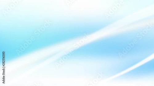 Abstract blurred transparent sine waves in motion on blue background. Broadcast production tv loop waves animation from bottom left  corner to upper right corner