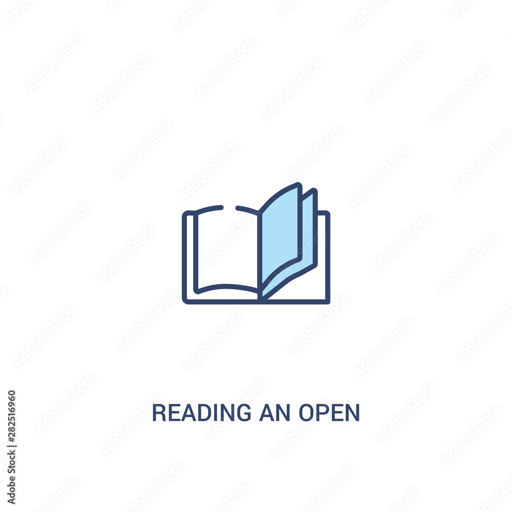 reading an open book concept 2 colored icon. simple line element illustration. outline blue reading an open book symbol. can be used for web and mobile ui/ux. reading an open book concept 2 colored icon. simple line element illustration. outline blue reading an open book symbol. can be used for web and mobile ui/ux.