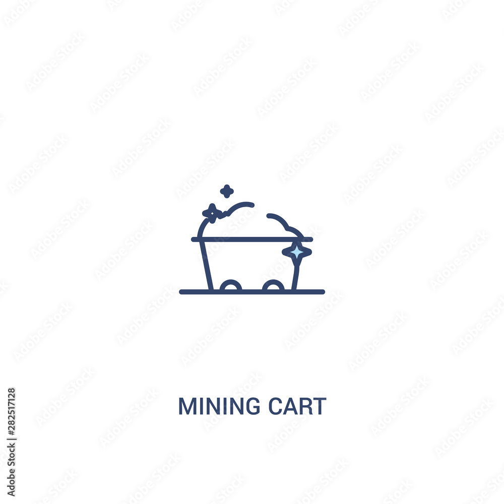 mining cart concept 2 colored icon. simple line element illustration. outline blue mining cart symbol. can be used for web and mobile ui/ux. mining cart concept 2 colored icon. simple line element illustration. outline blue mining cart symbol. can be used for web and mobile ui/ux.