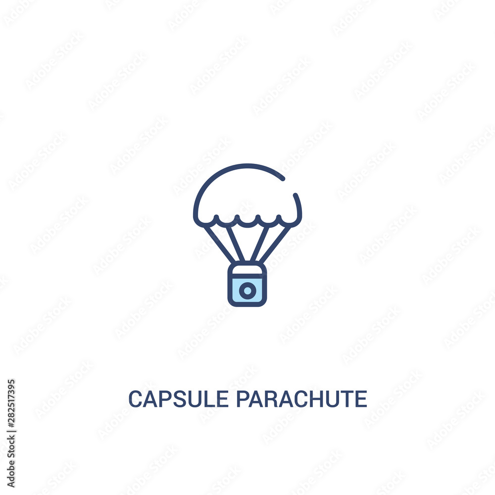 capsule parachute concept 2 colored icon. simple line element illustration. outline blue capsule parachute symbol. can be used for web and mobile ui/ux. capsule parachute concept 2 colored icon. simple line element illustration. outline blue capsule parachute symbol. can be used for web and mobile ui/ux.