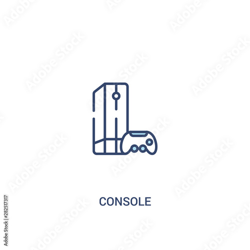 Free Download console concept 2 colored icon. simple line element illustration. outline blue console symbol. can be used for web and mobile ui/ux. - GFXLoad
