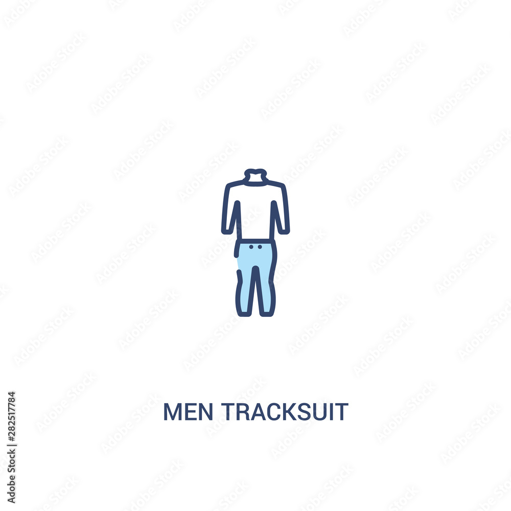 men tracksuit concept 2 colored icon. simple line element illustration. outline blue men tracksuit symbol. can be used for web and mobile ui/ux. men tracksuit concept 2 colored icon. simple line element illustration. outline blue men tracksuit symbol. can be used for web and mobile ui/ux.