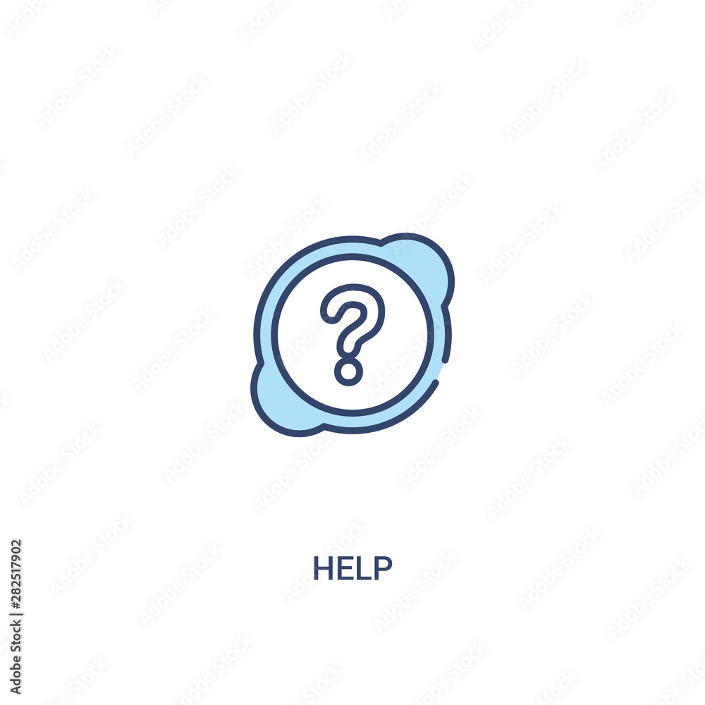 help concept 2 colored icon. simple line element illustration. outline blue help symbol. can be used for web and mobile ui/ux. help concept 2 colored icon. simple line element illustration. outline blue help symbol. can be used for web and mobile ui/ux.