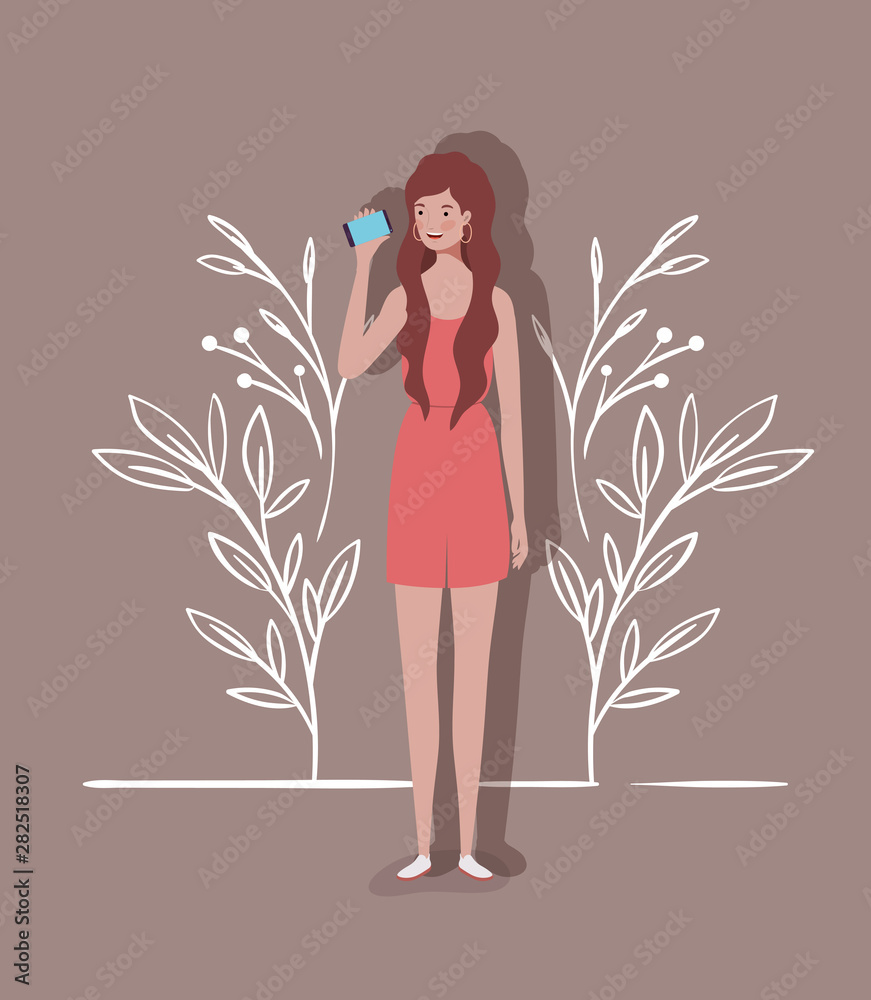 young and beautiful girl character young and beautiful girl character
