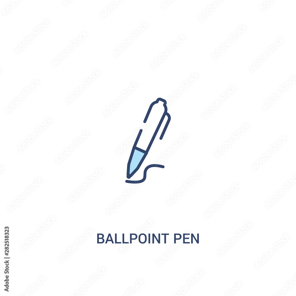 ballpoint pen concept 2 colored icon. simple line element illustration. outline blue ballpoint pen symbol. can be used for web and mobile ui/ux. ballpoint pen concept 2 colored icon. simple line element illustration. outline blue ballpoint pen symbol. can be used for web and mobile ui/ux.