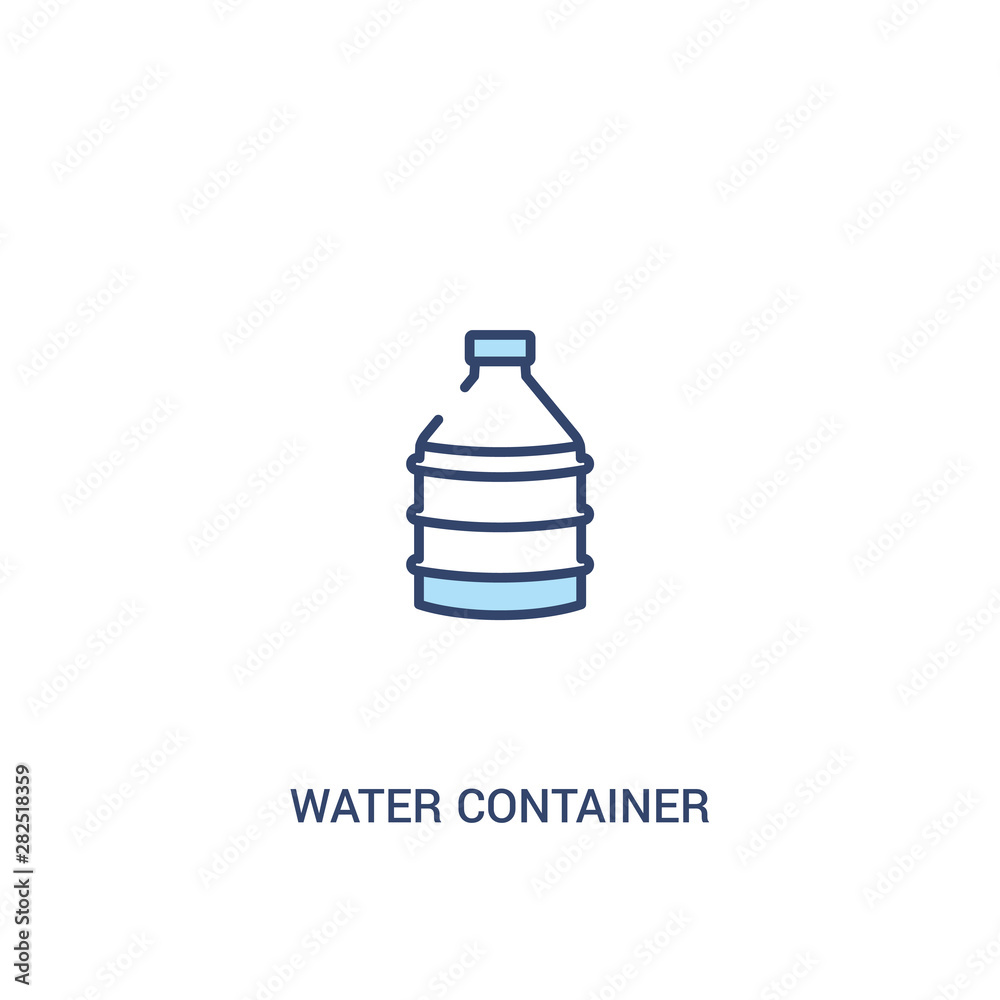 water container concept 2 colored icon. simple line element illustration. outline blue water container symbol. can be used for web and mobile ui/ux. water container concept 2 colored icon. simple line element illustration. outline blue water container symbol. can be used for web and mobile ui/ux.