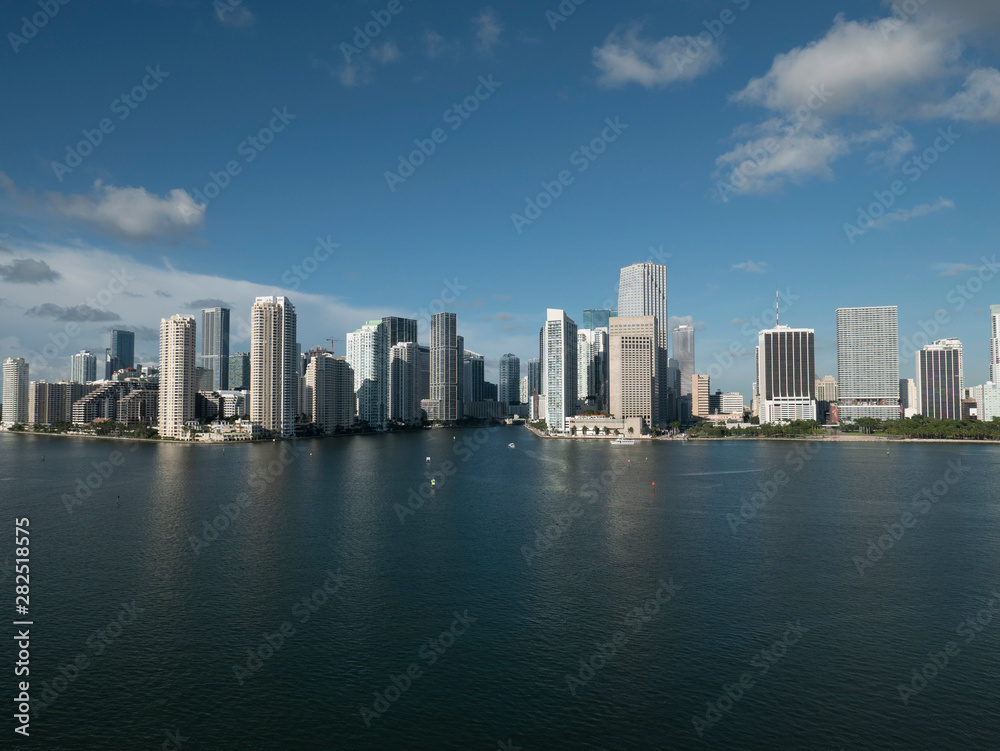 Sunny cityscape view of Miami, Florida, USA Sunny cityscape view of Miami, Florida, USA