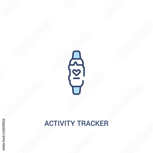 activity tracker concept 2 colored icon. simple line element illustration. outline blue activity tracker symbol. can be used for web and mobile ui/ux.