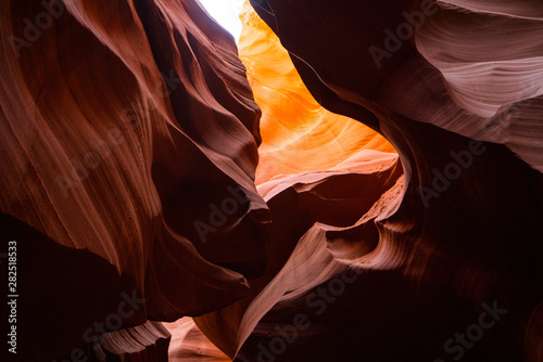 orange and brown swirling canyon walls 