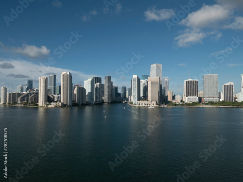 Sunny cityscape view of Miami, Florida, USA