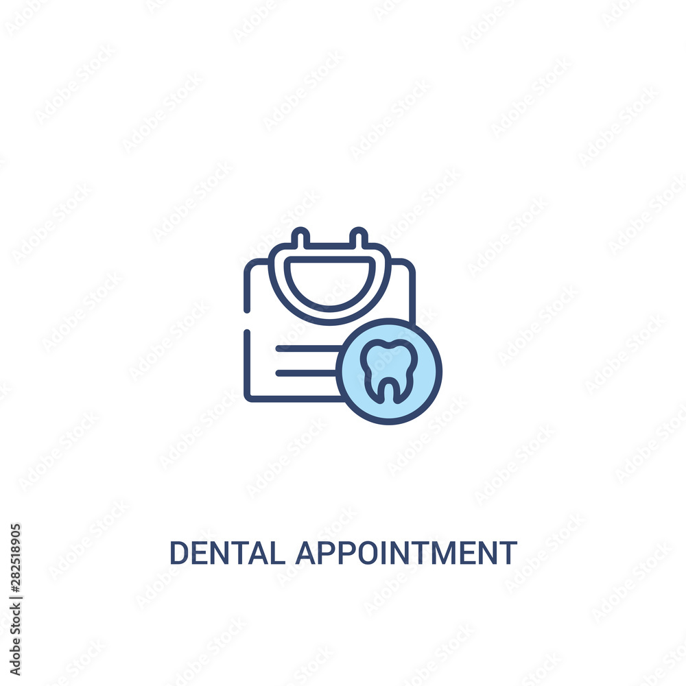 dental appointment concept 2 colored icon. simple line element illustration. outline blue dental appointment symbol. can be used for web and mobile ui/ux. dental appointment concept 2 colored icon. simple line element illustration. outline blue dental appointment symbol. can be used for web and mobile ui/ux.