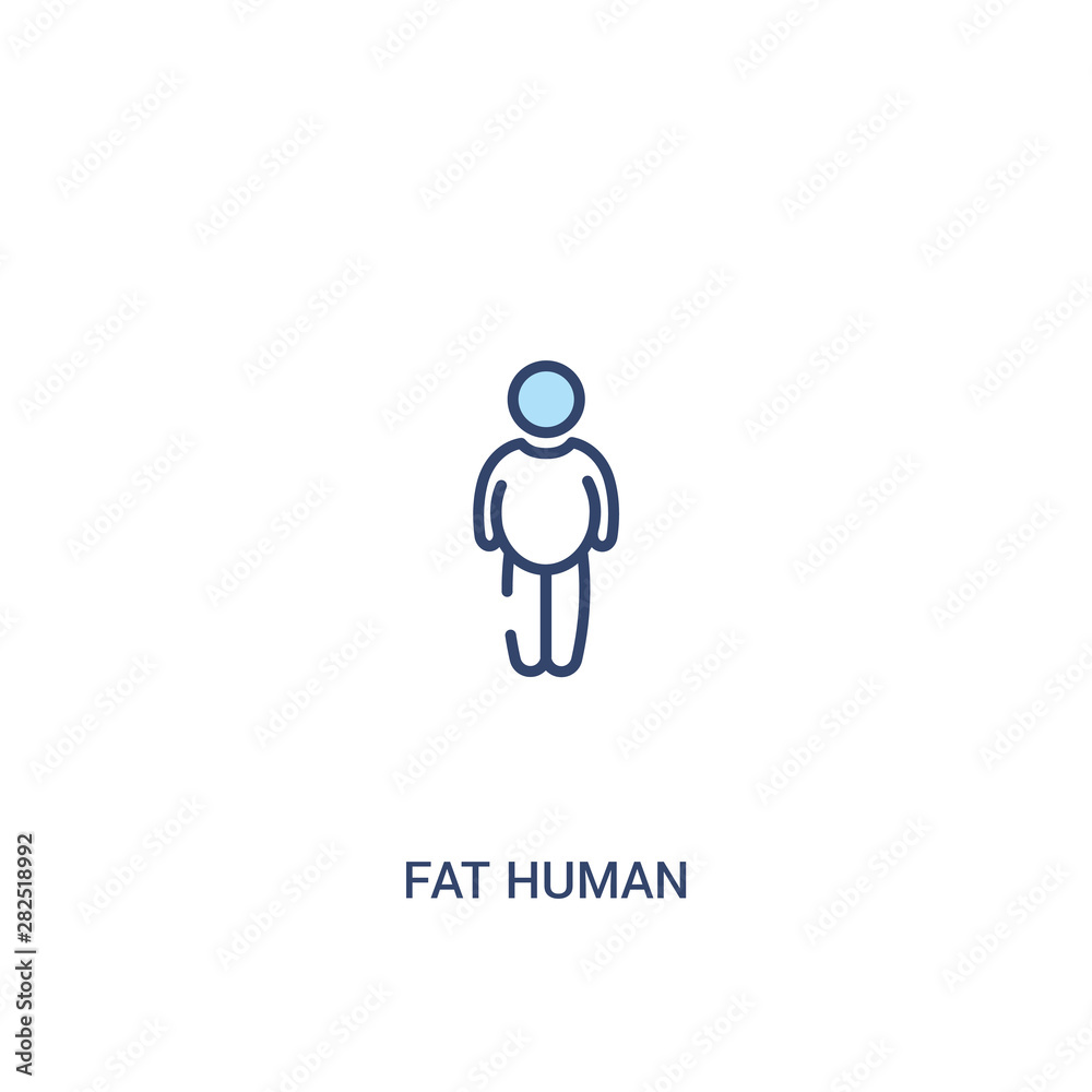 fat human concept 2 colored icon. simple line element illustration. outline blue fat human symbol. can be used for web and mobile ui/ux. fat human concept 2 colored icon. simple line element illustration. outline blue fat human symbol. can be used for web and mobile ui/ux.