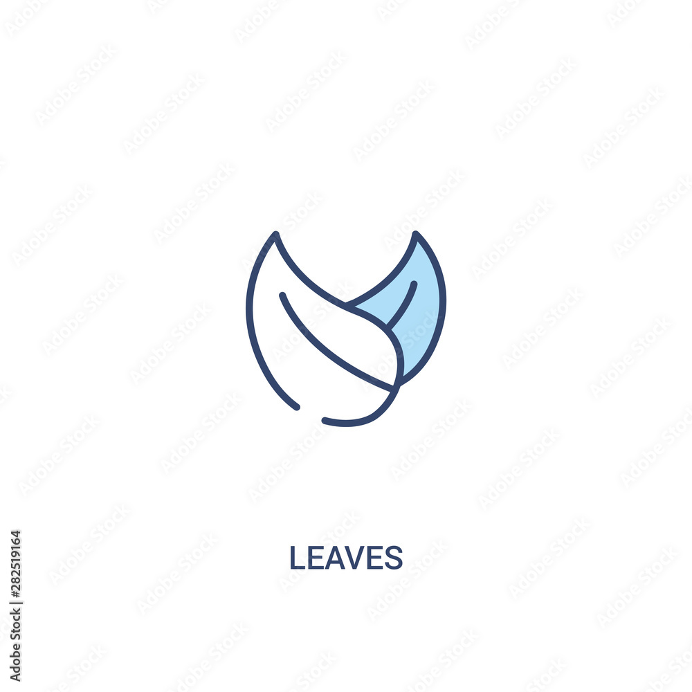 leaves concept 2 colored icon. simple line element illustration. outline blue leaves symbol. can be used for web and mobile ui/ux. leaves concept 2 colored icon. simple line element illustration. outline blue leaves symbol. can be used for web and mobile ui/ux.