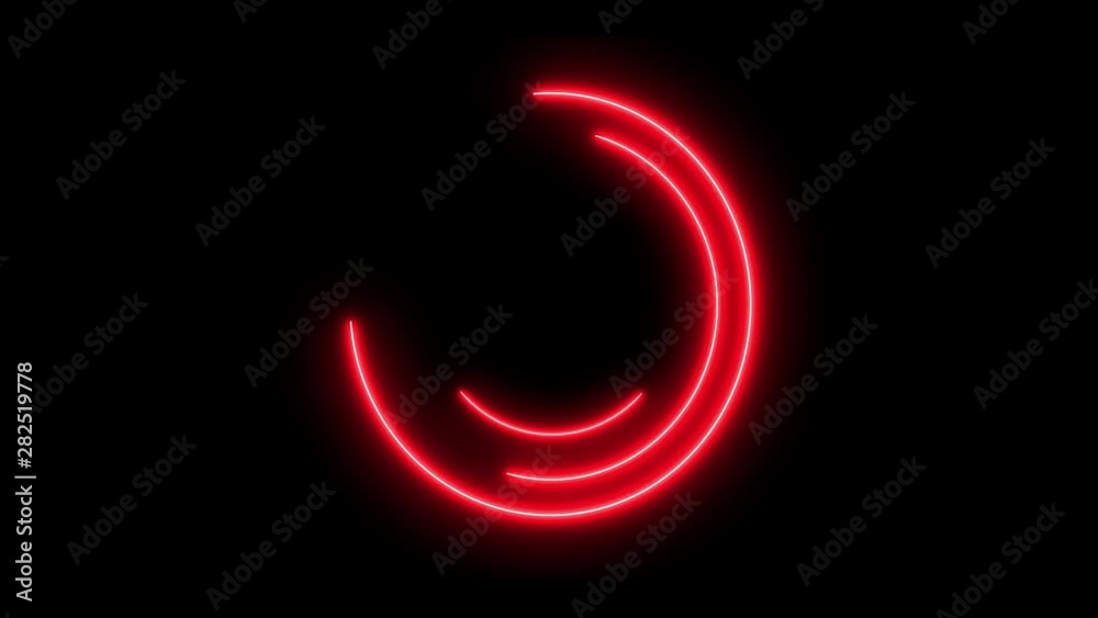 Neon colorful swirling rounds. Abstract creative HUD with neon, glowing light. Neon colorful swirling rounds. Abstract creative HUD with neon, glowing light.