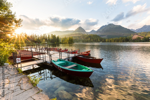 Fototapeta Naklejka Na Ścianę i Meble -  Strbske pleso (Strbske tarn), High Tatras mountains, Slovakia, Europe