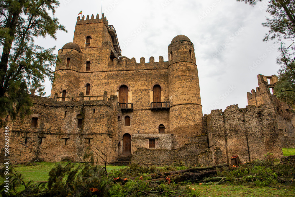 The Royal Enclosure is the remains of a fortress-city in Gondar, Ethiopia.