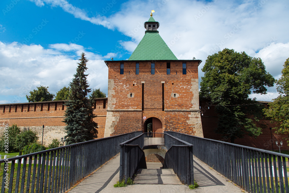 Nikolskaya tower of the Kremlin in Nizhniy Novgorod city, Russia.