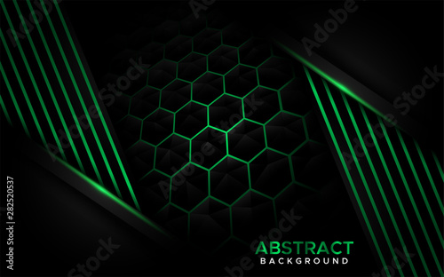 abstract hexagonal green background. modern abstract background.