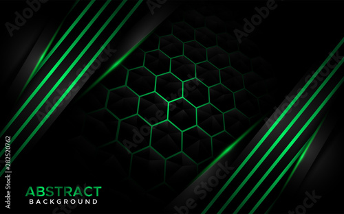 abstract hexagonal green background. modern abstract background.