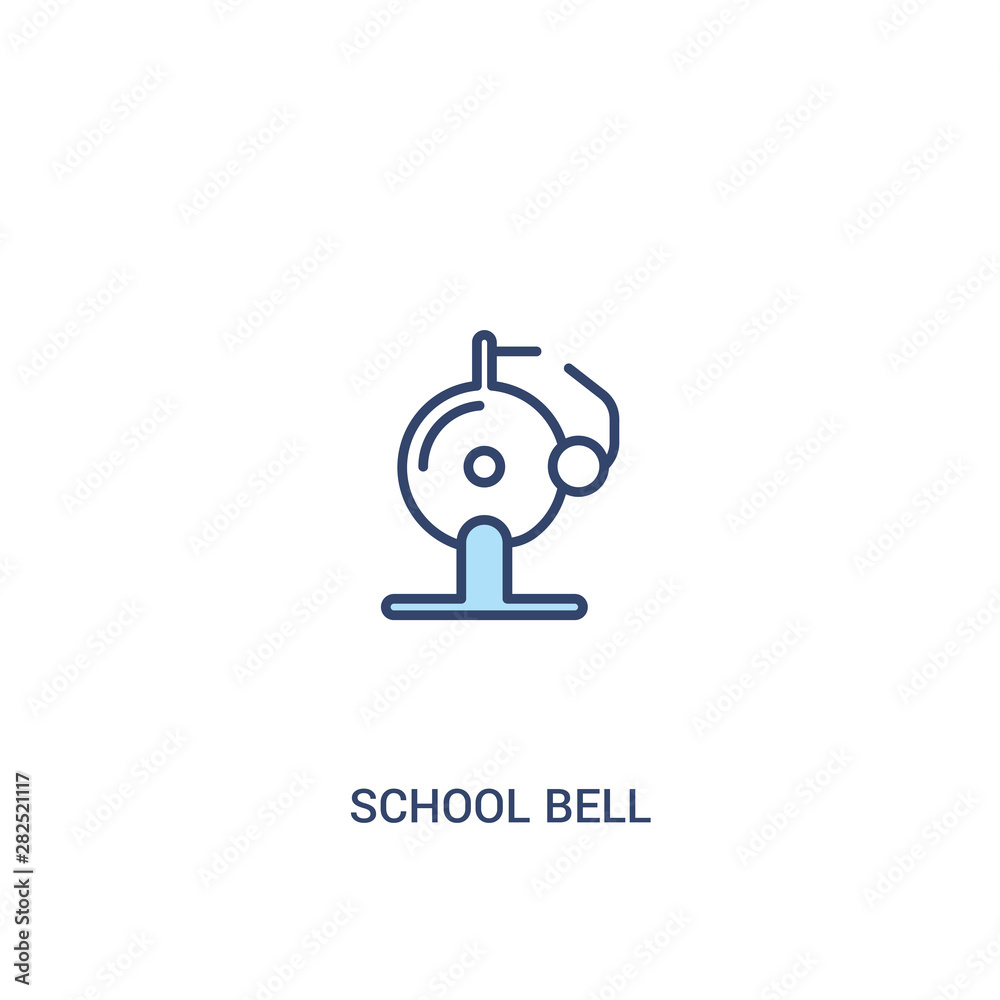 school bell concept 2 colored icon. simple line element illustration. outline blue school bell symbol. can be used for web and mobile ui/ux. school bell concept 2 colored icon. simple line element illustration. outline blue school bell symbol. can be used for web and mobile ui/ux.