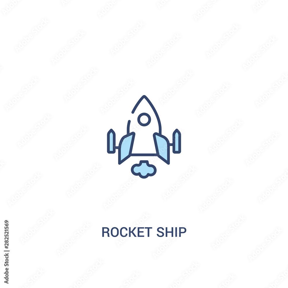 rocket ship concept 2 colored icon. simple line element illustration. outline blue rocket ship symbol. can be used for web and mobile ui/ux. rocket ship concept 2 colored icon. simple line element illustration. outline blue rocket ship symbol. can be used for web and mobile ui/ux.