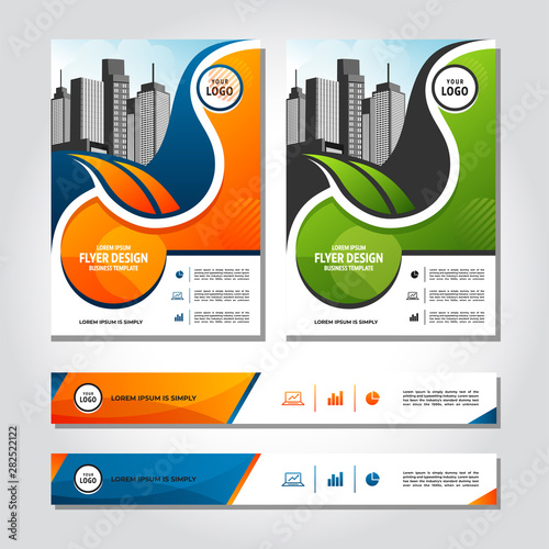 Business abstract vector template. Brochure design, cover modern layout, annual report, poster, flayer in A-4, geometric - Vector