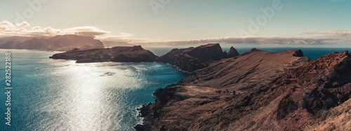 Panorama view on island in the atlantic sea, Ponta de sao laurence, Madeira, Portugal