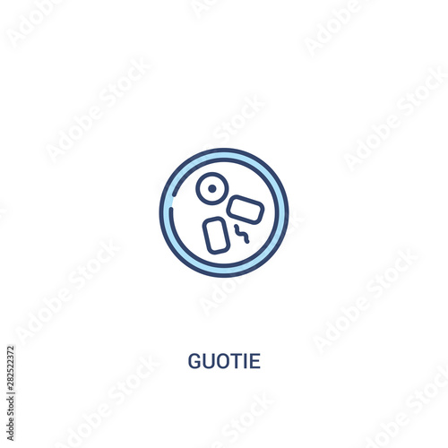 guotie concept 2 colored icon. simple line element illustration. outline blue guotie symbol. can be used for web and mobile ui/ux.
