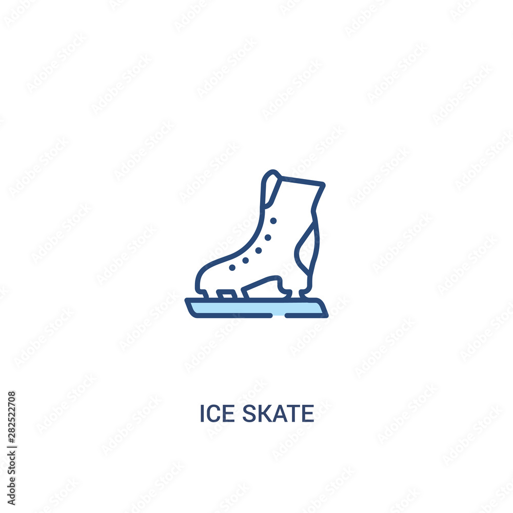 ice skate concept 2 colored icon. simple line element illustration. outline blue ice skate symbol. can be used for web and mobile ui/ux. ice skate concept 2 colored icon. simple line element illustration. outline blue ice skate symbol. can be used for web and mobile ui/ux.