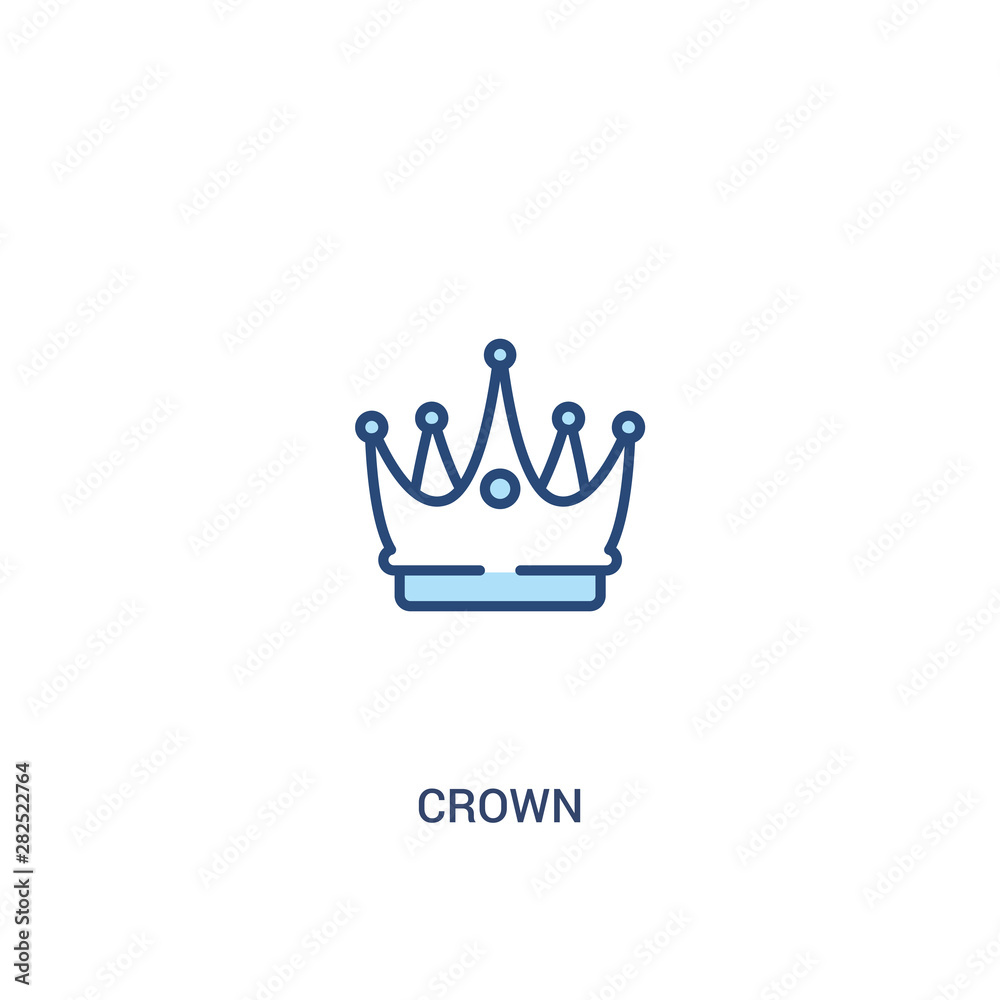 crown concept 2 colored icon. simple line element illustration. outline blue crown symbol. can be used for web and mobile ui/ux. crown concept 2 colored icon. simple line element illustration. outline blue crown symbol. can be used for web and mobile ui/ux.