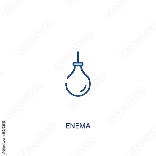 enema concept 2 colored icon. simple line element illustration. outline blue enema symbol. can be used for web and mobile ui/ux.