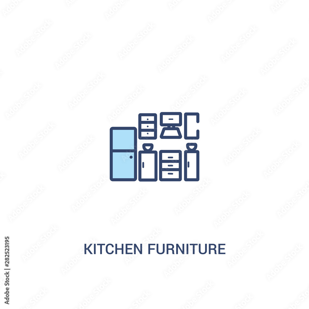 kitchen furniture concept 2 colored icon. simple line element illustration. outline blue kitchen furniture symbol. can be used for web and mobile ui/ux. kitchen furniture concept 2 colored icon. simple line element illustration. outline blue kitchen furniture symbol. can be used for web and mobile ui/ux.