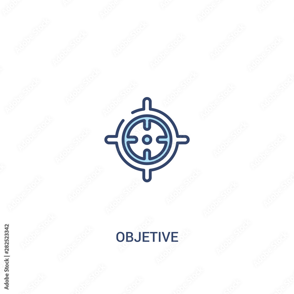 objetive concept 2 colored icon. simple line element illustration. outline blue objetive symbol. can be used for web and mobile ui/ux. objetive concept 2 colored icon. simple line element illustration. outline blue objetive symbol. can be used for web and mobile ui/ux.
