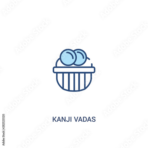 kanji vadas concept 2 colored icon. simple line element illustration. outline blue kanji vadas symbol. can be used for web and mobile ui/ux.